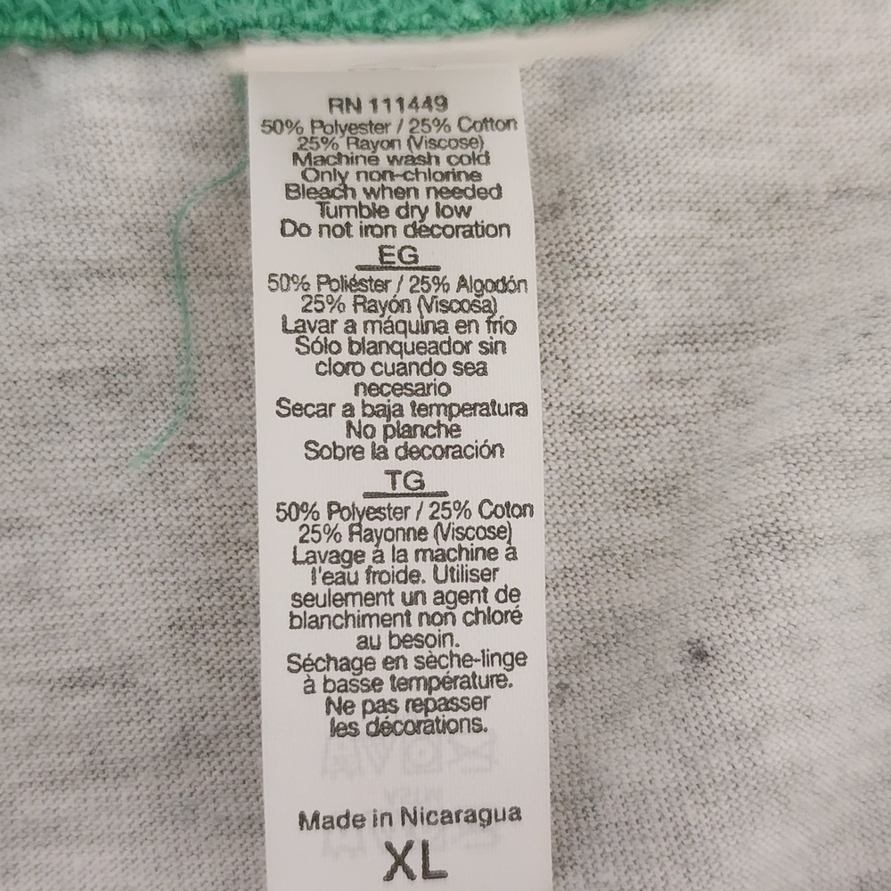 Shamrock Shirt Womens XL Next Level St. Patrick's‎ Day Irish Green Gray Heart - Picture 8 of 8